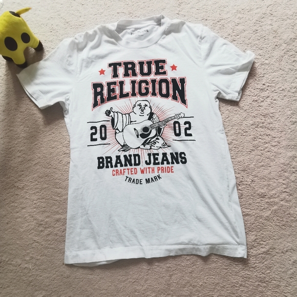 3/25 TRUE RELIGION BUDDHA GRAPHIC T-SHIRT WHITE - Picture 4 of 10
